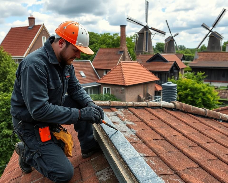 Daklekkage repareren in Gouda