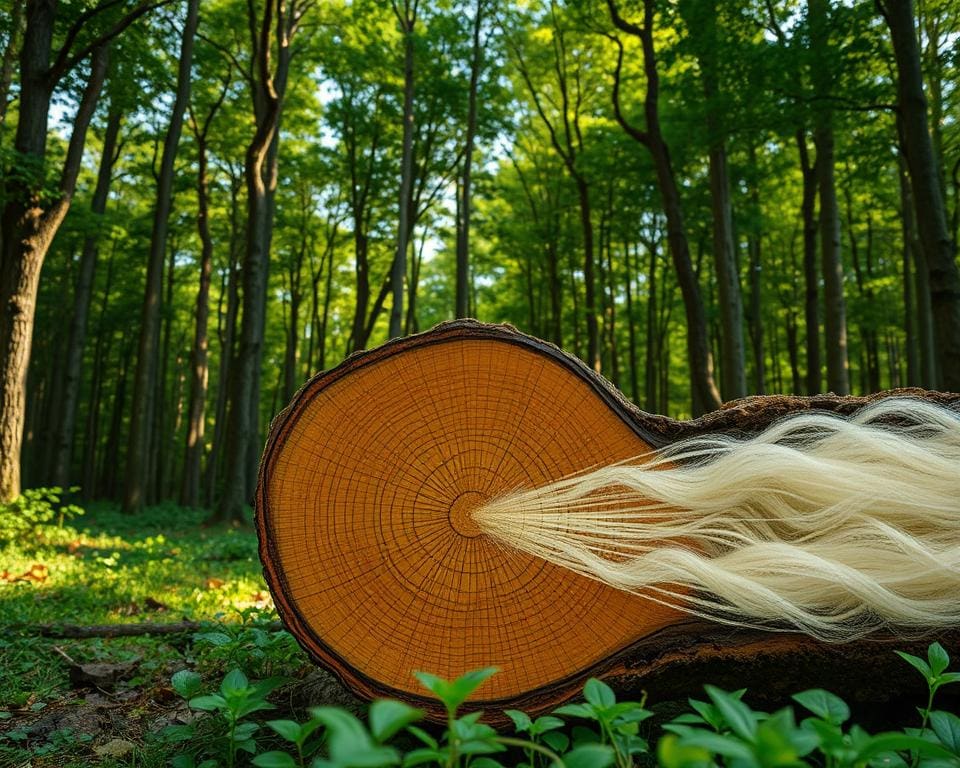 Hoe wordt viscose uit hout gewonnen?