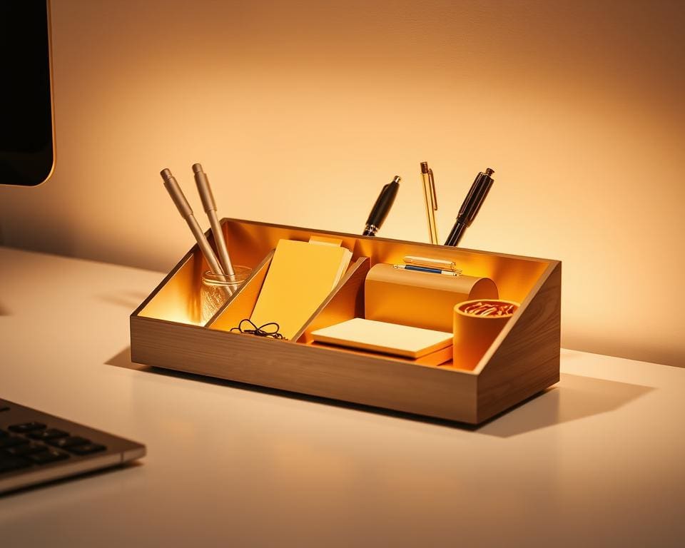 Welke gadget helpt je bureau overzichtelijk te houden?