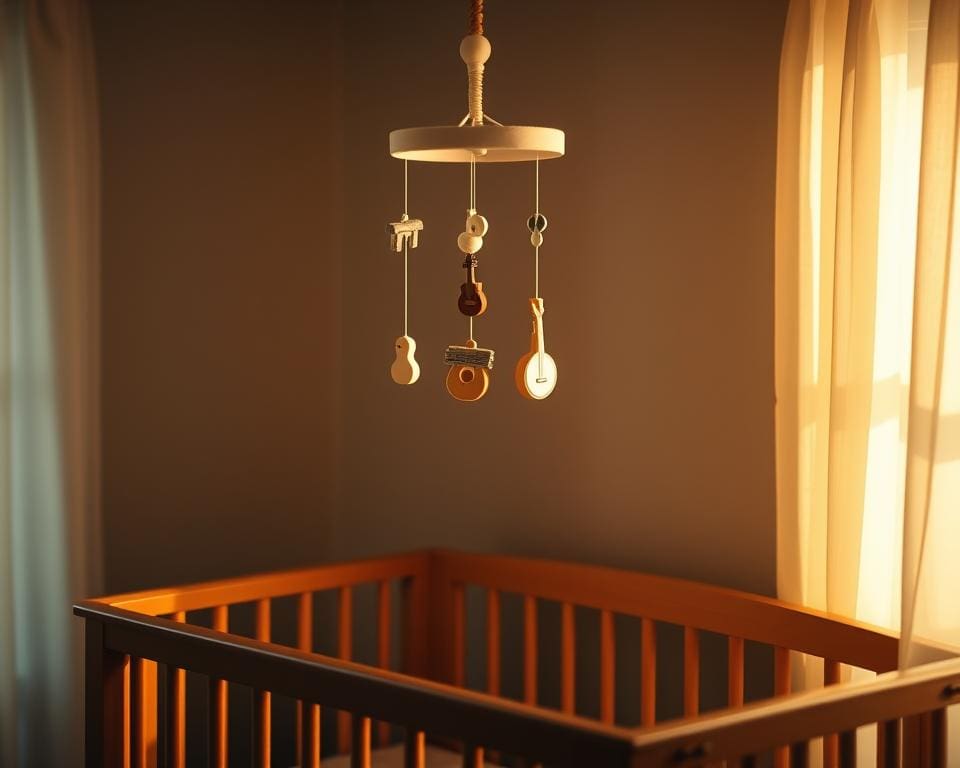Welke baby mobiel met muziek past bij een wieg of ledikant?