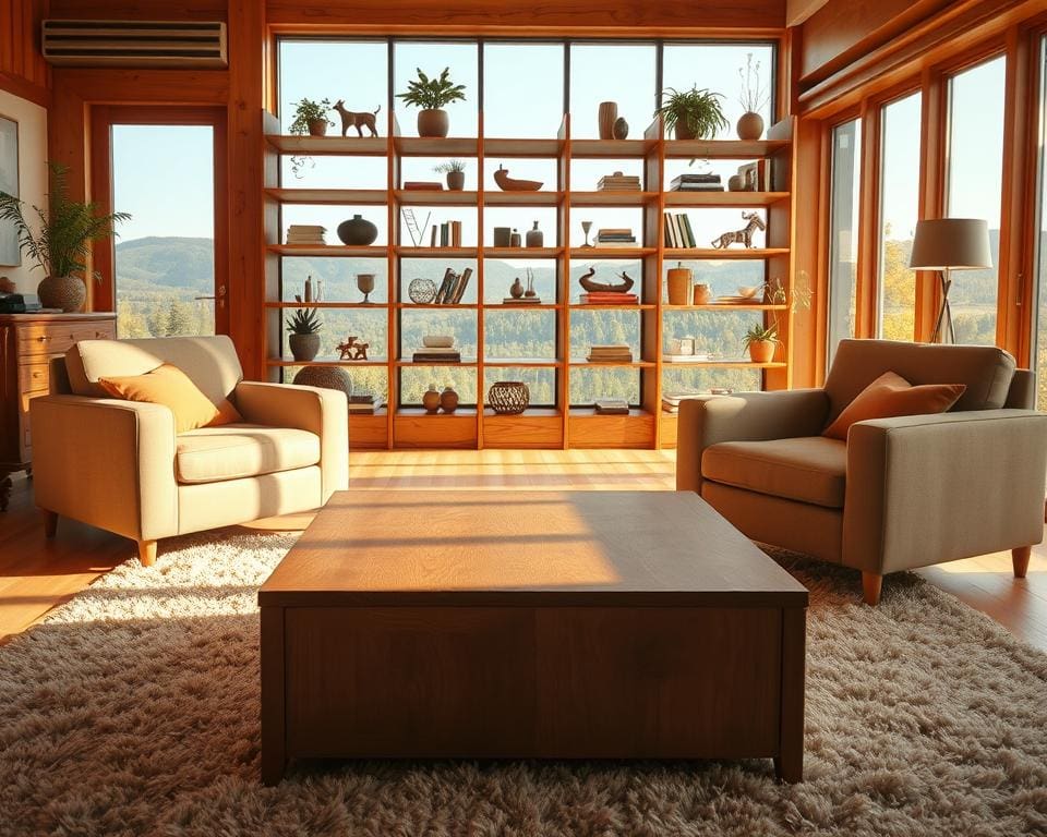 Hoe gebruik je hout om zachtheid te benadrukken?