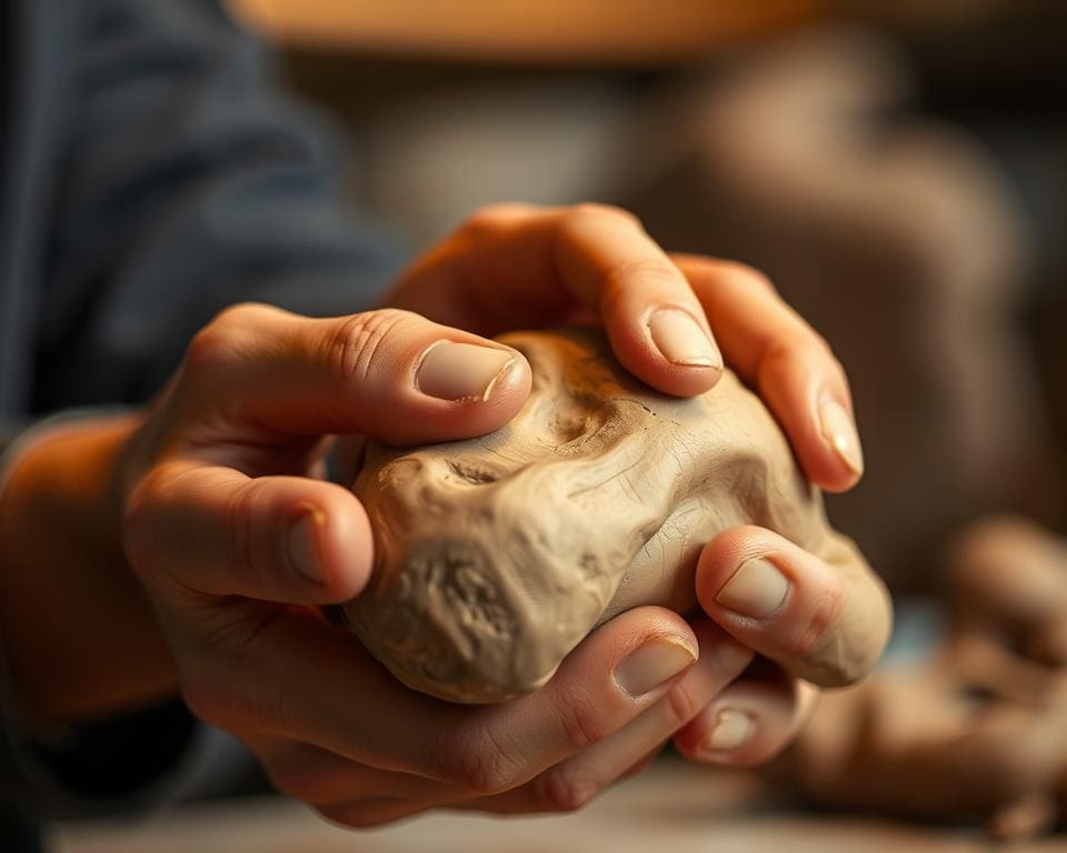 Hoe gebruik je klei als levend materiaal?