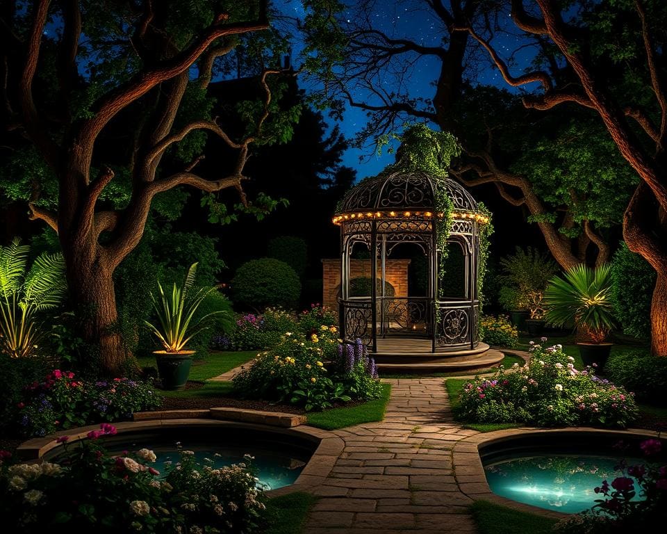 Hoe ontwerp je een tuin die er ’s nachts nóg mooier uitziet?