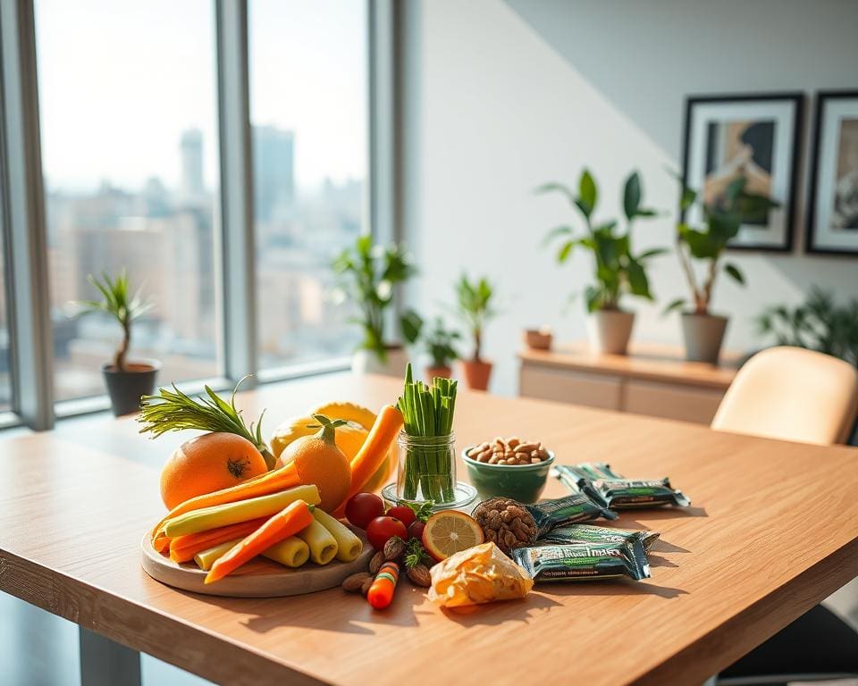 Wat zijn gezonde snacks voor op kantoor?