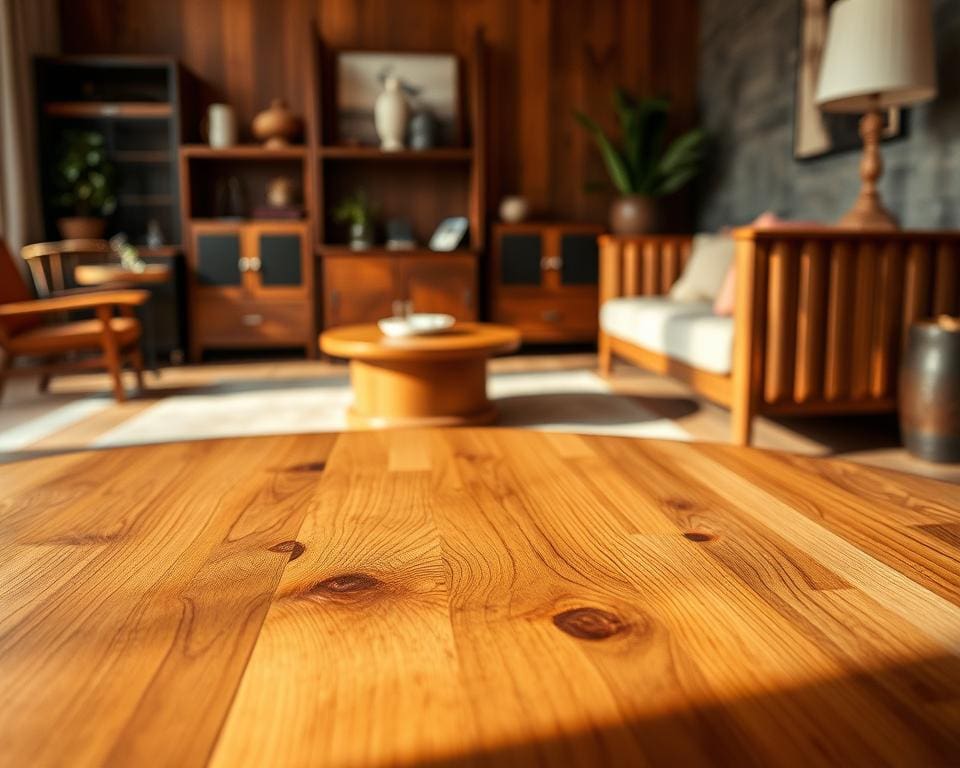 Welke houtafwerking benadrukt textuur het mooist?