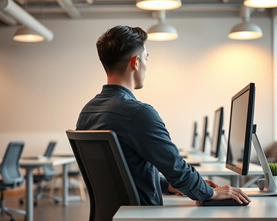 Hoe verbeter je je houding achter de computer?