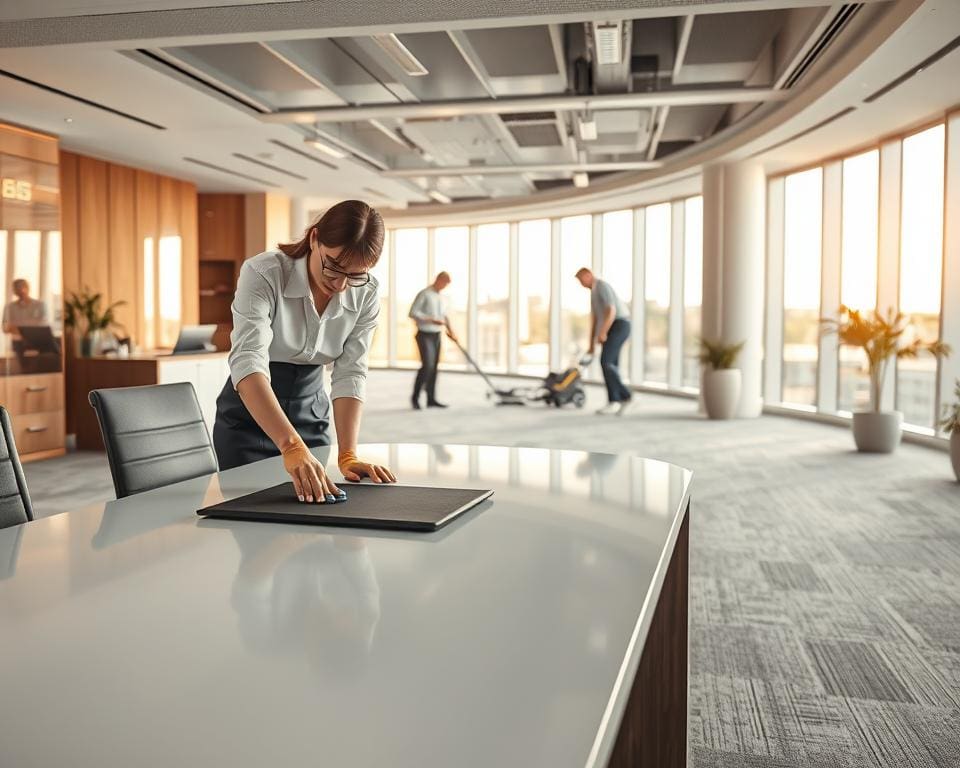Hoe werkt een schoonmaakdienst voor kantoren?
