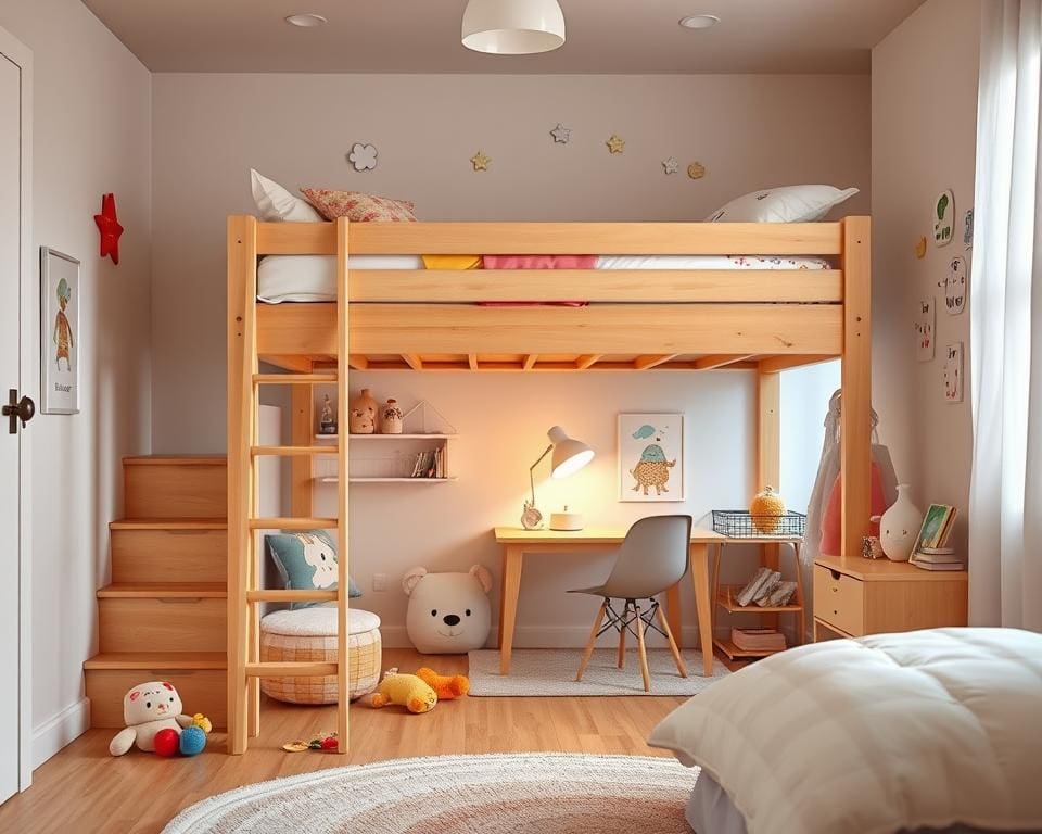 Hoe past een halfhoogslaper voor kinderen in kleine kamers?