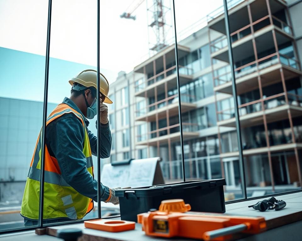Hoe werkt een glaszetter veilig aan projecten?