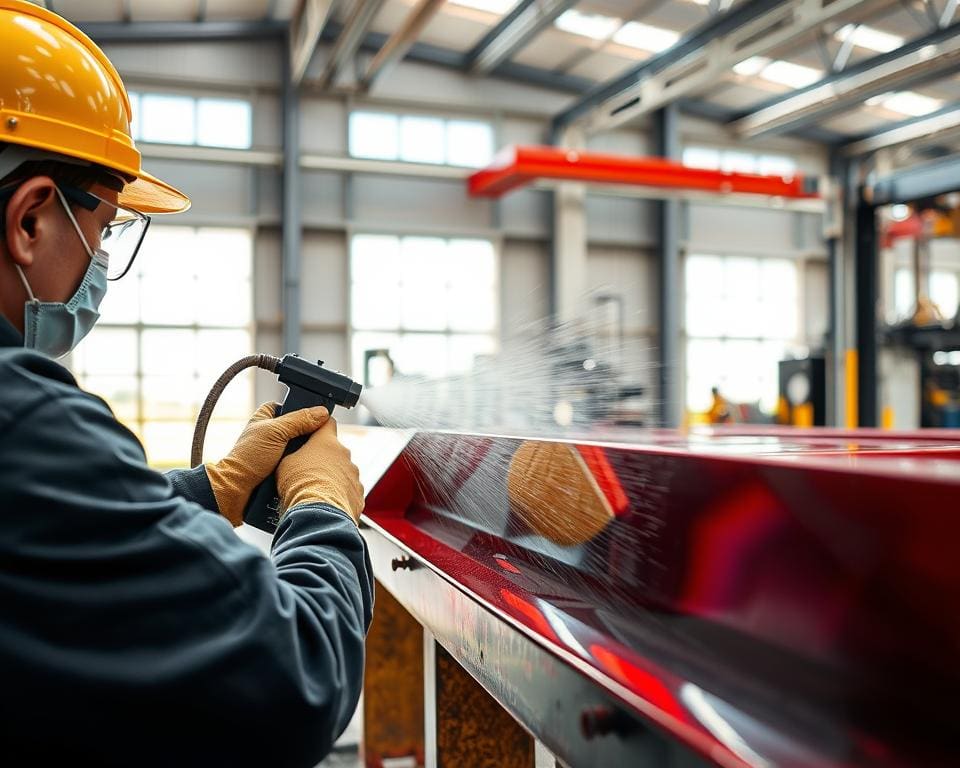 Hoe werkt een industriële natlak coating voor metalen constructies?