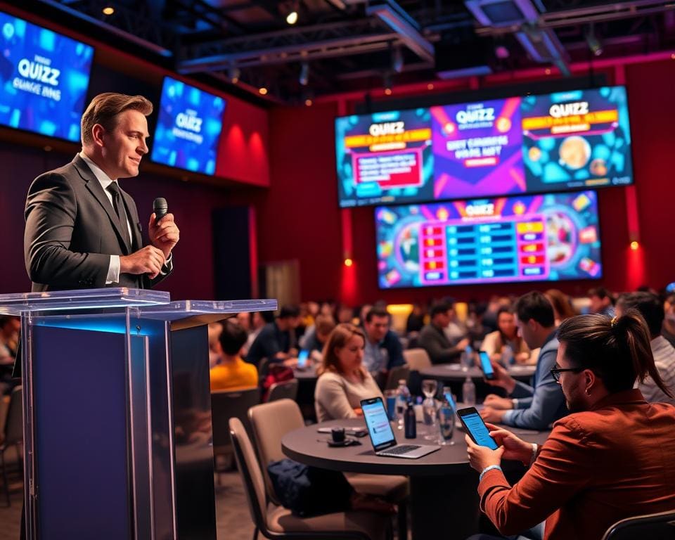 Hoe werkt een live gepresenteerde quiz via Quizzzit?