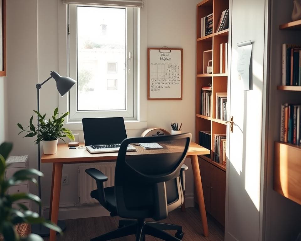 Productieve werkplek creëren in een kleine woning