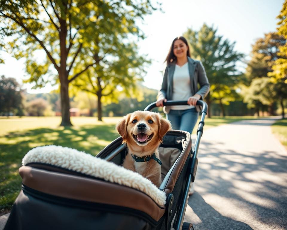 Waarom kiezen baasjes voor een hondenbuggy bij lange wandelingen?
