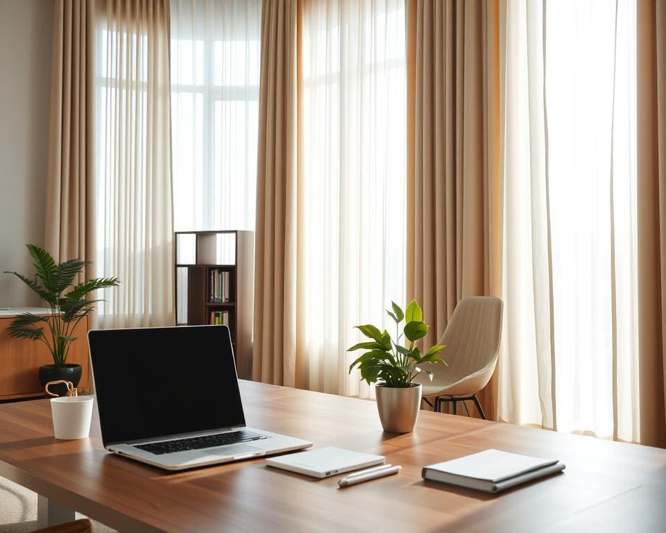 Welke gordijnen zijn geschikt voor een werkruimte?