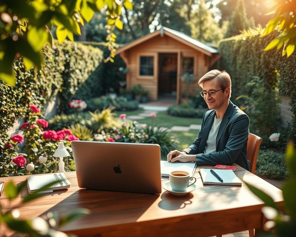 Werken vanuit een tuinkantoor