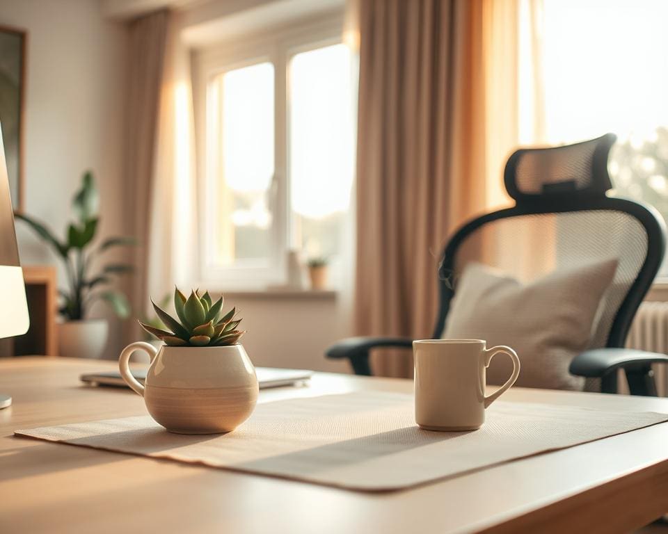 Woonaccessoires die rust brengen tijdens werk