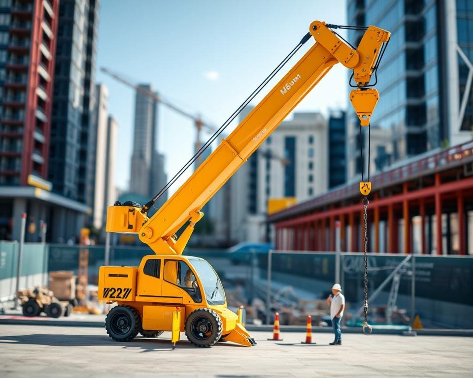 compacte minikraan voor hijswerk