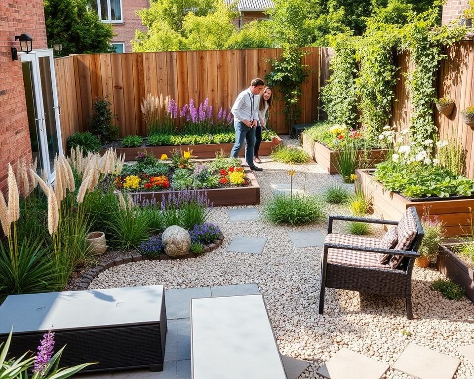 kleine tuin onderhoudsvriendelijk