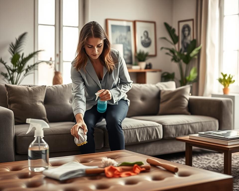 vlekken uit bank verwijderen